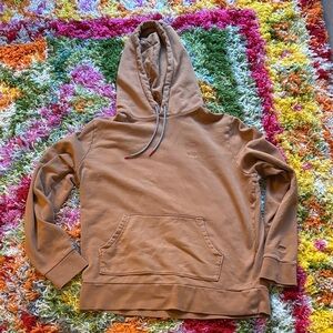 Topo Designs Cotton Golden Brown Hoodie
